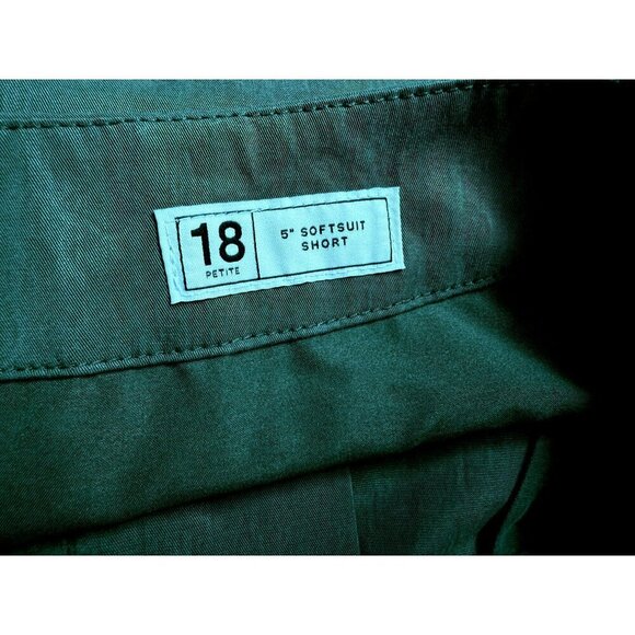 GAP Womens Softsuit Green Tencel Shorts Front & Back Pockets Sz 18 Petite NEW - Picture 7 of 7